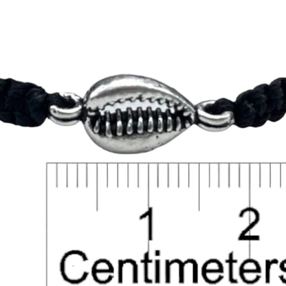 925 Sterling Silver Shank Design Bracelet in Black Thread For Girls and Women