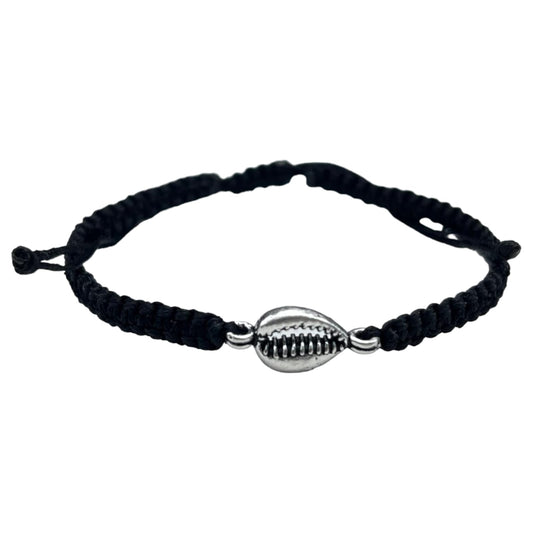 925 Sterling Silver Shank Design Bracelet in Black Thread For Girls and Women