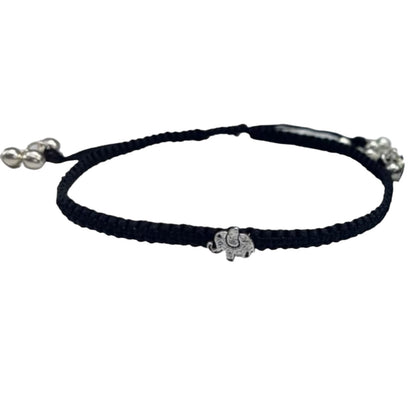 Silver Elephant Design Anklet (Single)