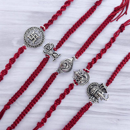 Set Of Five Different Rakhi Designs