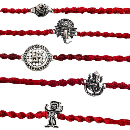 Set Of Five Different Rakhi Designs