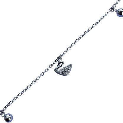 Single Swan and Two Ball Bracelet