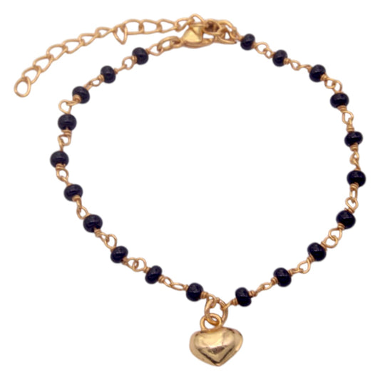 Silver Gold Plated Heart Bracelet