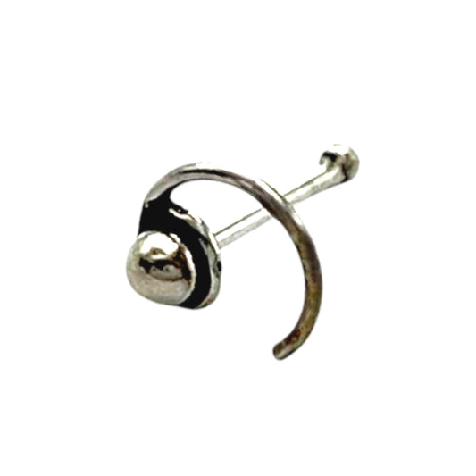 Spiral Shape Nose Pin With Wire