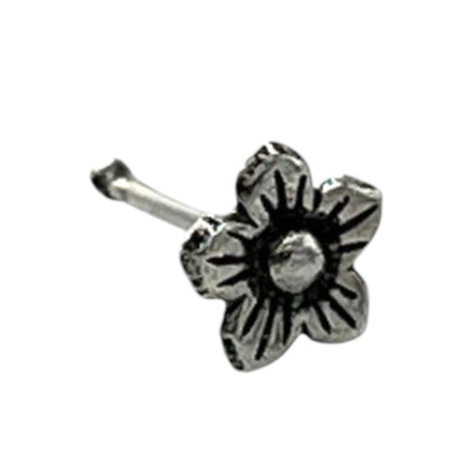 Flower Nose Pin Dot In Circle