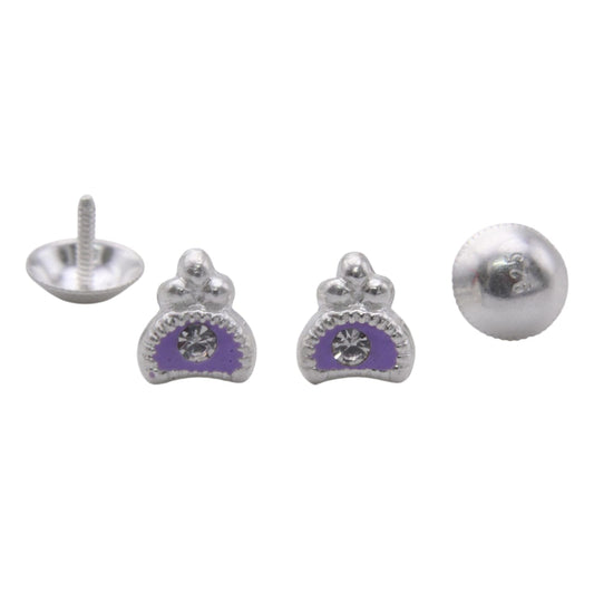 Purple Color Earring For Kids Girls