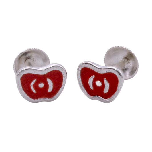 Red Color Apple Earring For Kids Girls