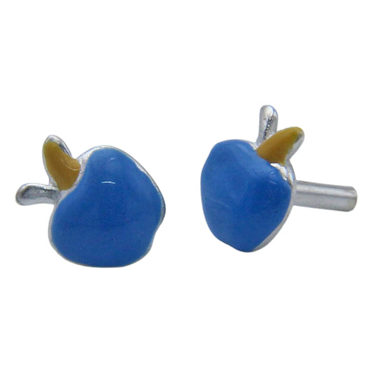 Apple with Yellow Leaf Earring For Kids Girls