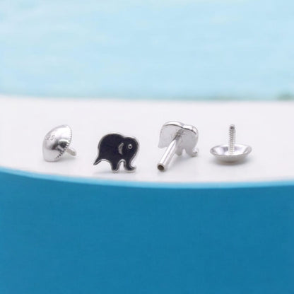 Grey Elephant Earring For Kids Girls