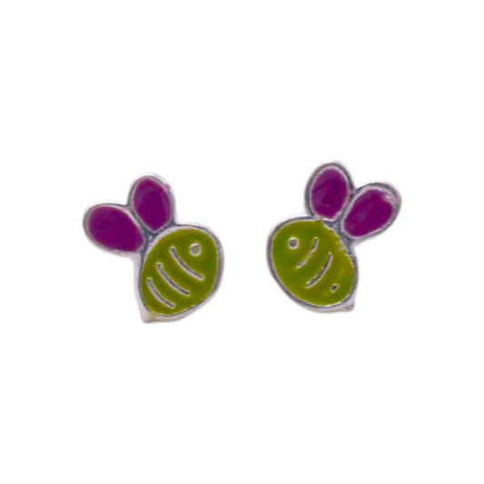 Fish with 2 Purple Circle Earring For Kids Girls