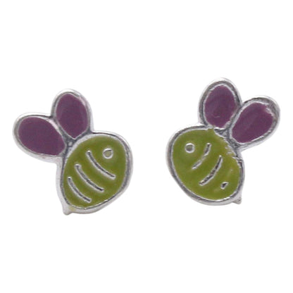 Fish with 2 Purple Circle Earring For Kids Girls