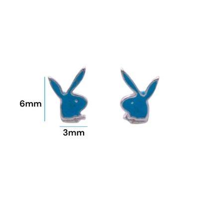 Blue Rabbit Shape Earring For Kids Girls