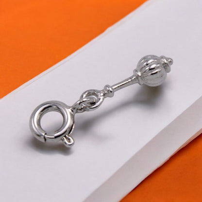 Silver Hanuman Ji Gada Charm