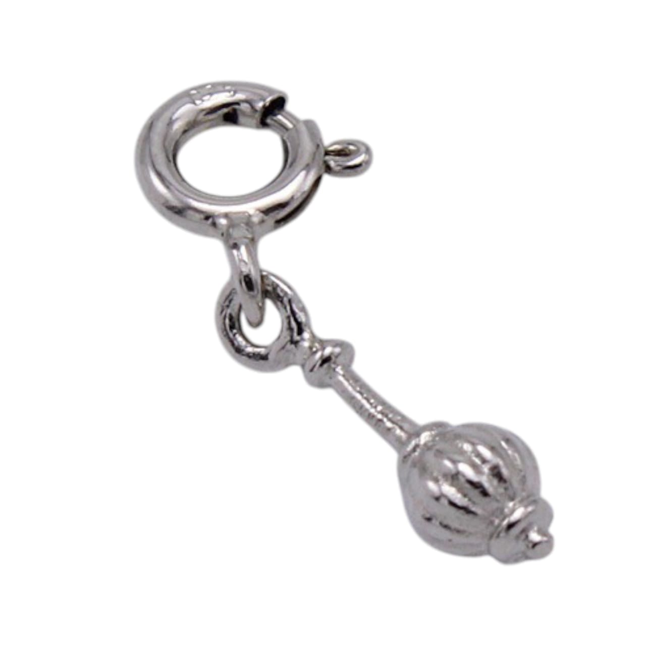 Silver Hanuman Ji Gada Charm