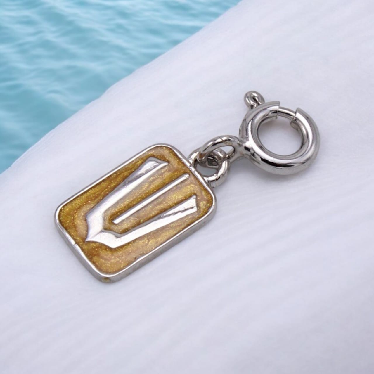 Silver Yellow Shree Bala Ji Charm