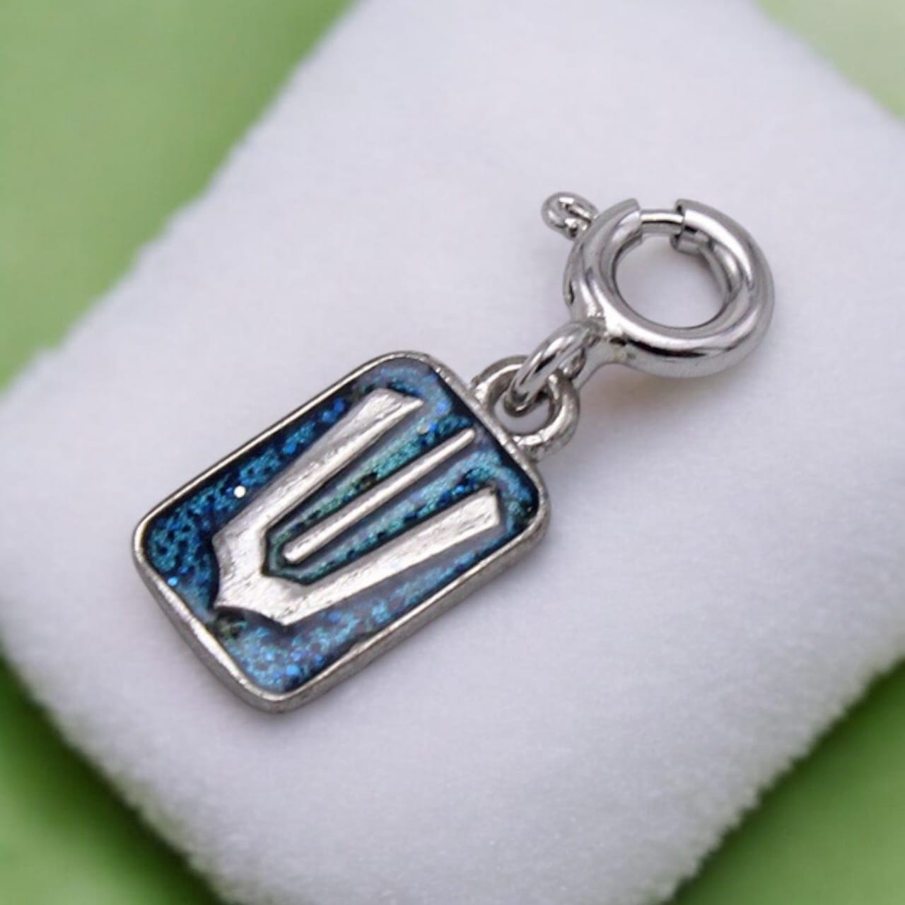 Silver Blue Shree Bala Ji Charm