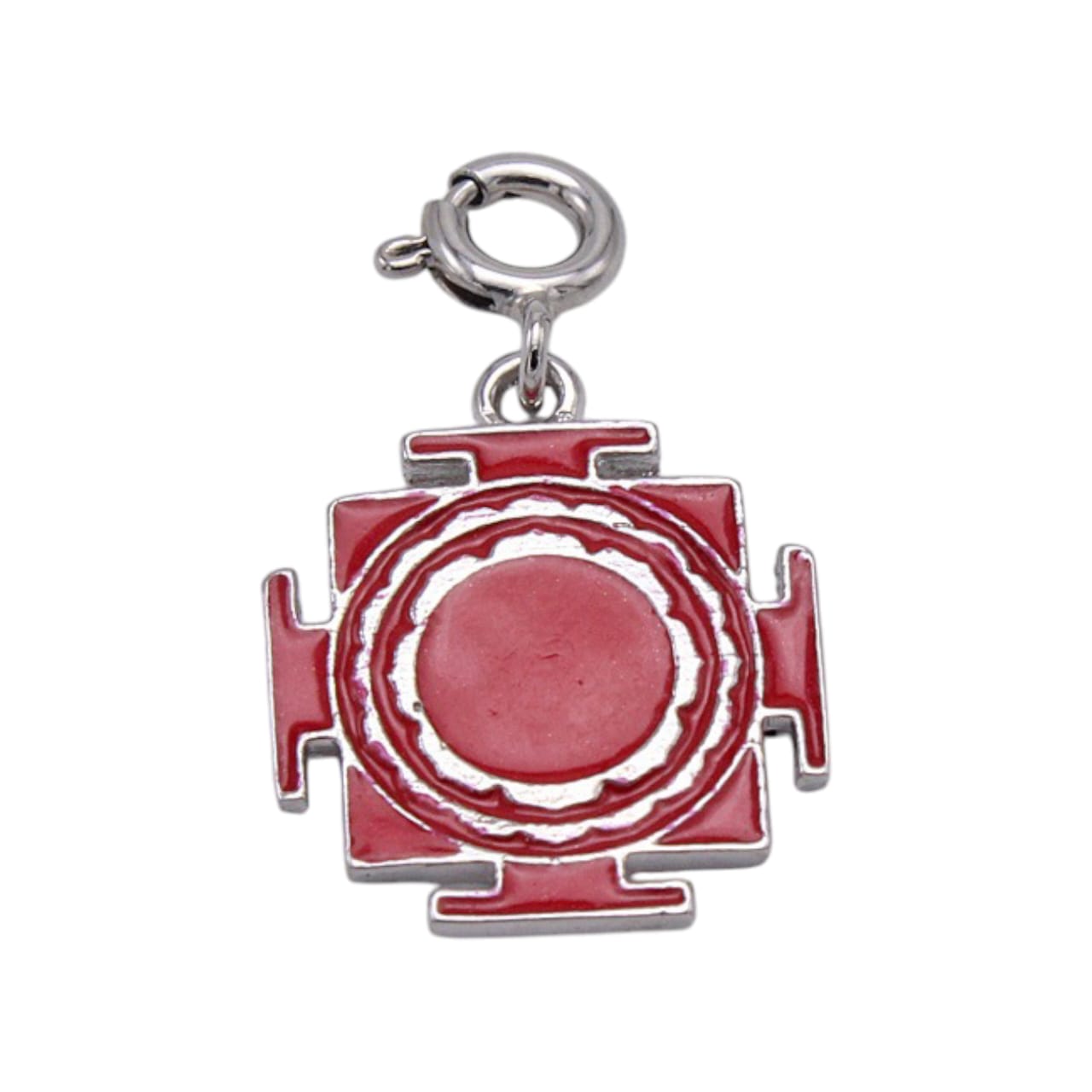 Silver Red Laxmi Ji Yantra Charm