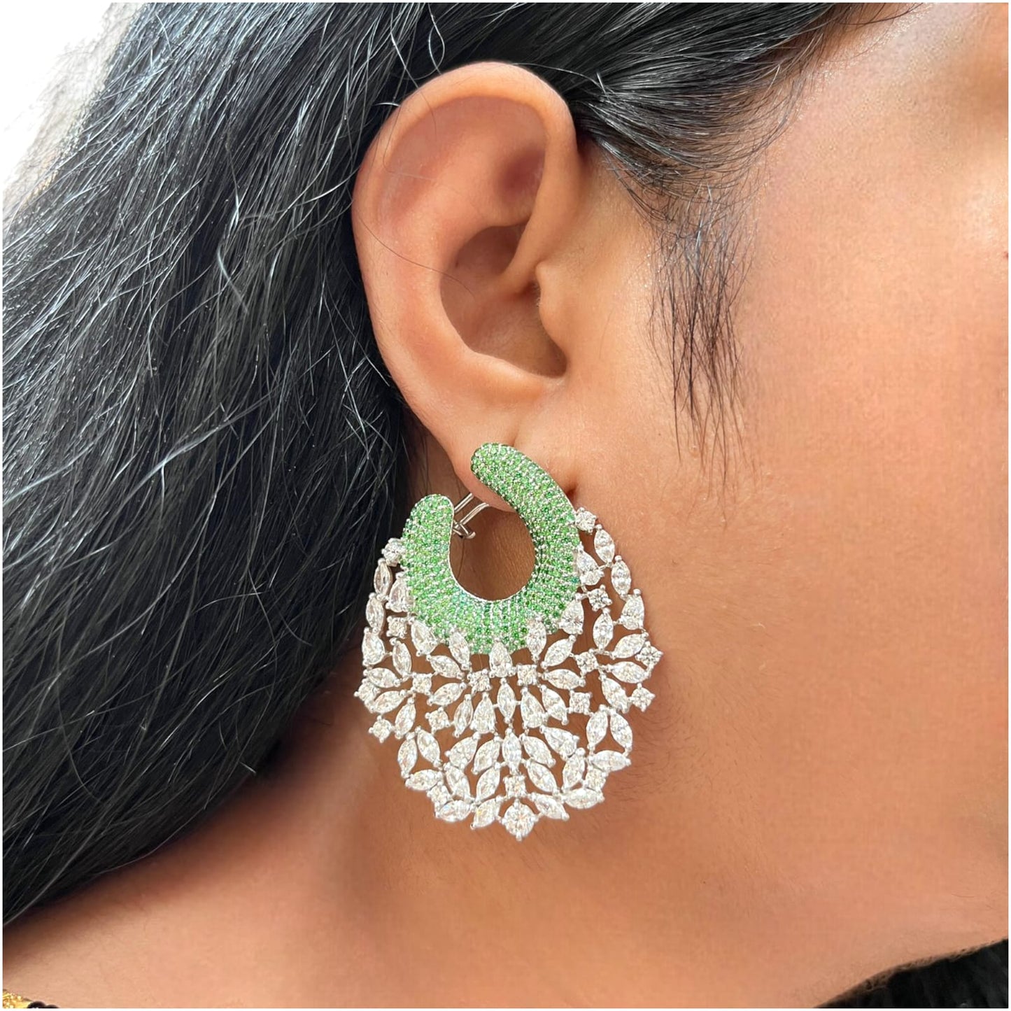 925 Sterling Silver Peacock Earring For Girls And Women