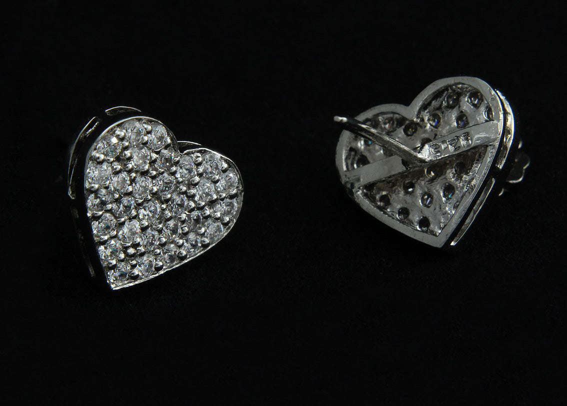 925 Sterling Silver Heart Shape Earring For Girls And Women