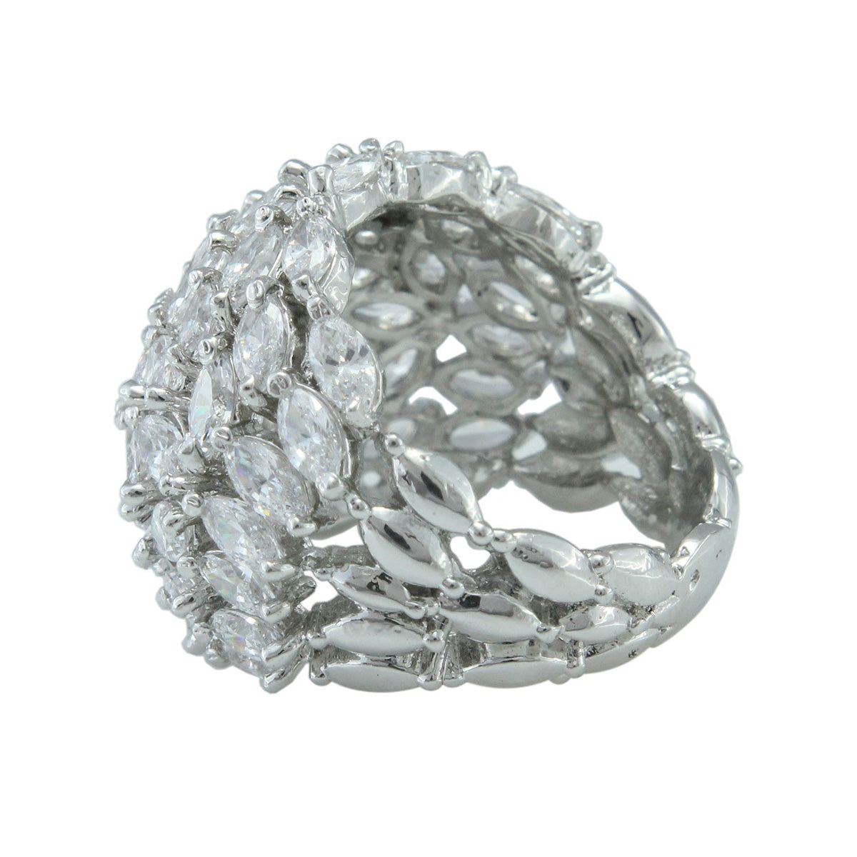 925 Sterling Silver Swarovski Cocktail Ring For Girls And Women