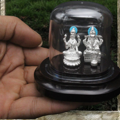 Laxmi Ganesha Blue Chakra Idol