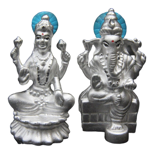 Laxmi Ganesha Blue Chakra Idol
