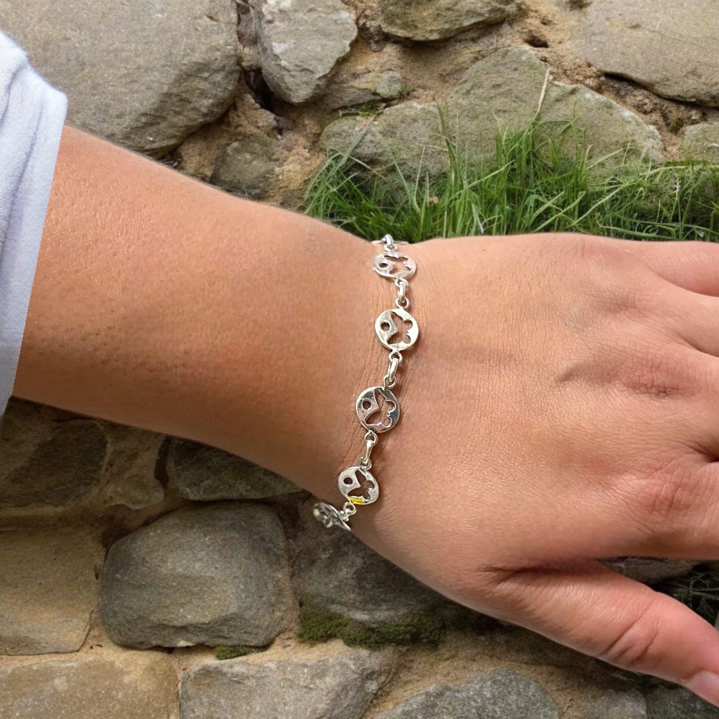 925 Sterling Silver Butterfly Bracelets For Girls