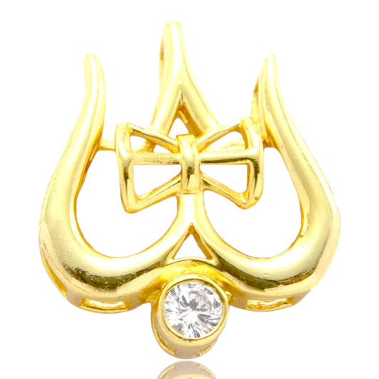 Trishul Damaru Design Pendant with Chain