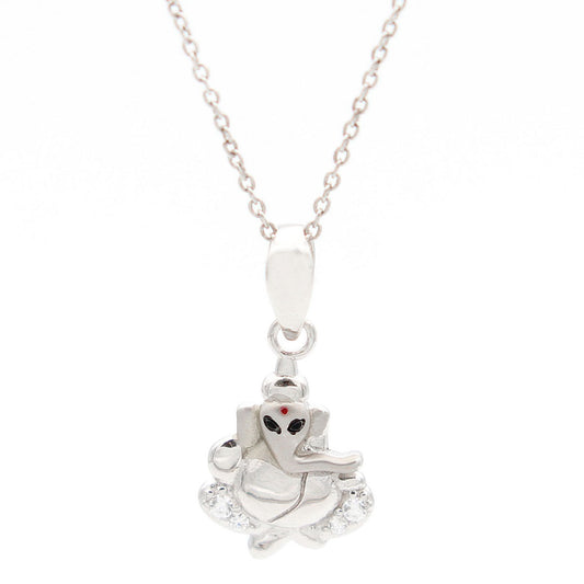 925 Sterling Silver Ganesha Baby Pendant For Kids