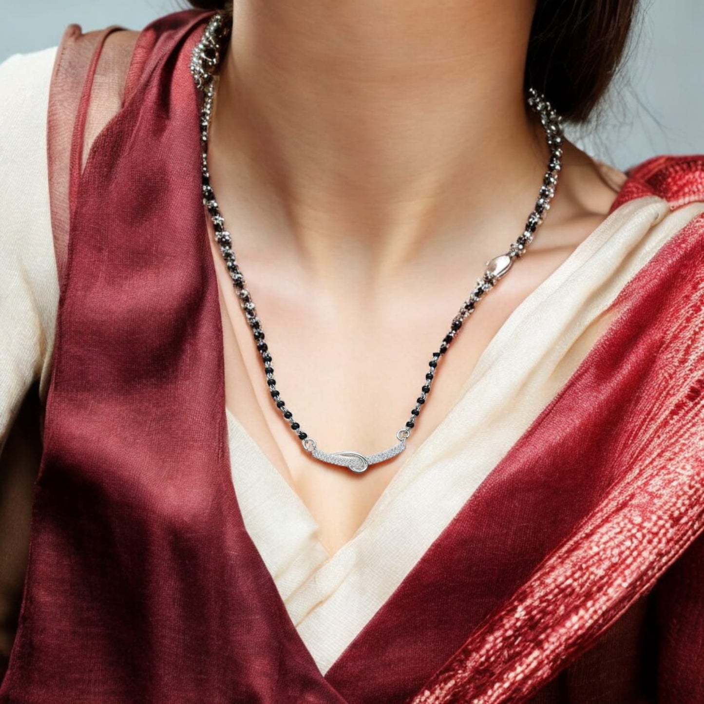 Curve Line Shape Mangalsutra