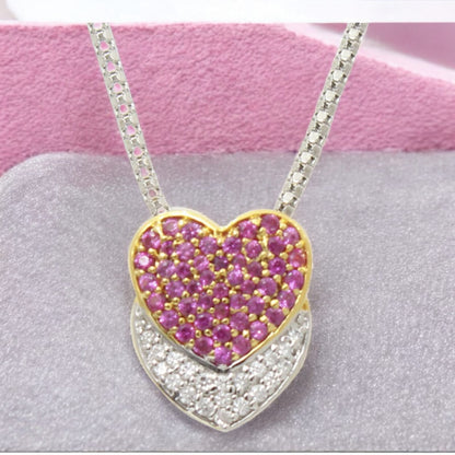 Double Heart Pendant Without Chain