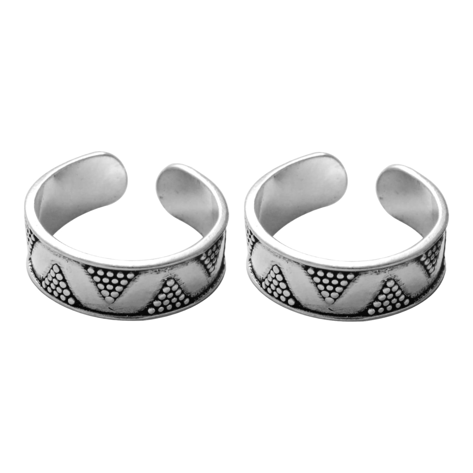 925 Sterling Silver Dotted Toe Ring For Women