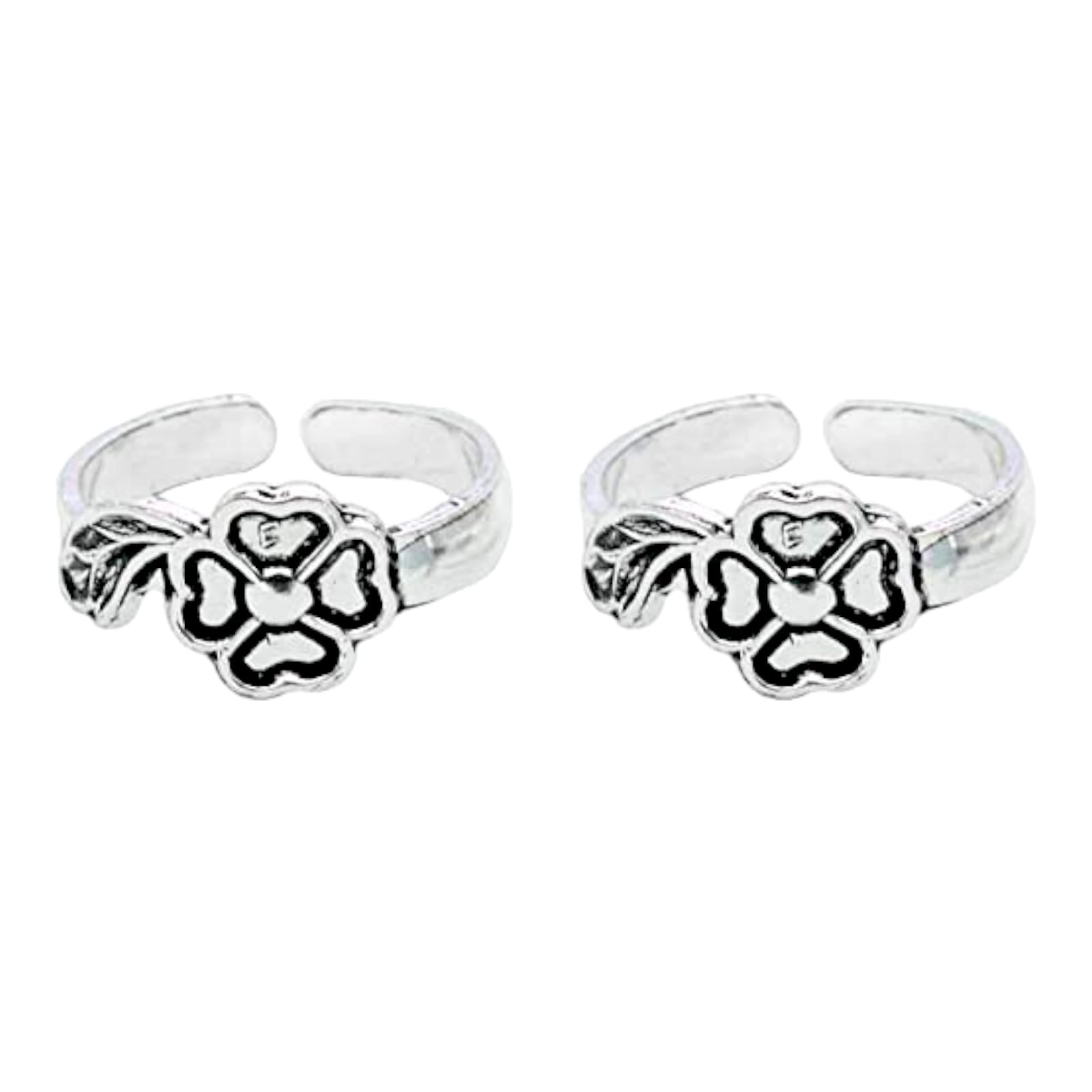 925 Sterling Silver Leaf Design Toe Ring For Women