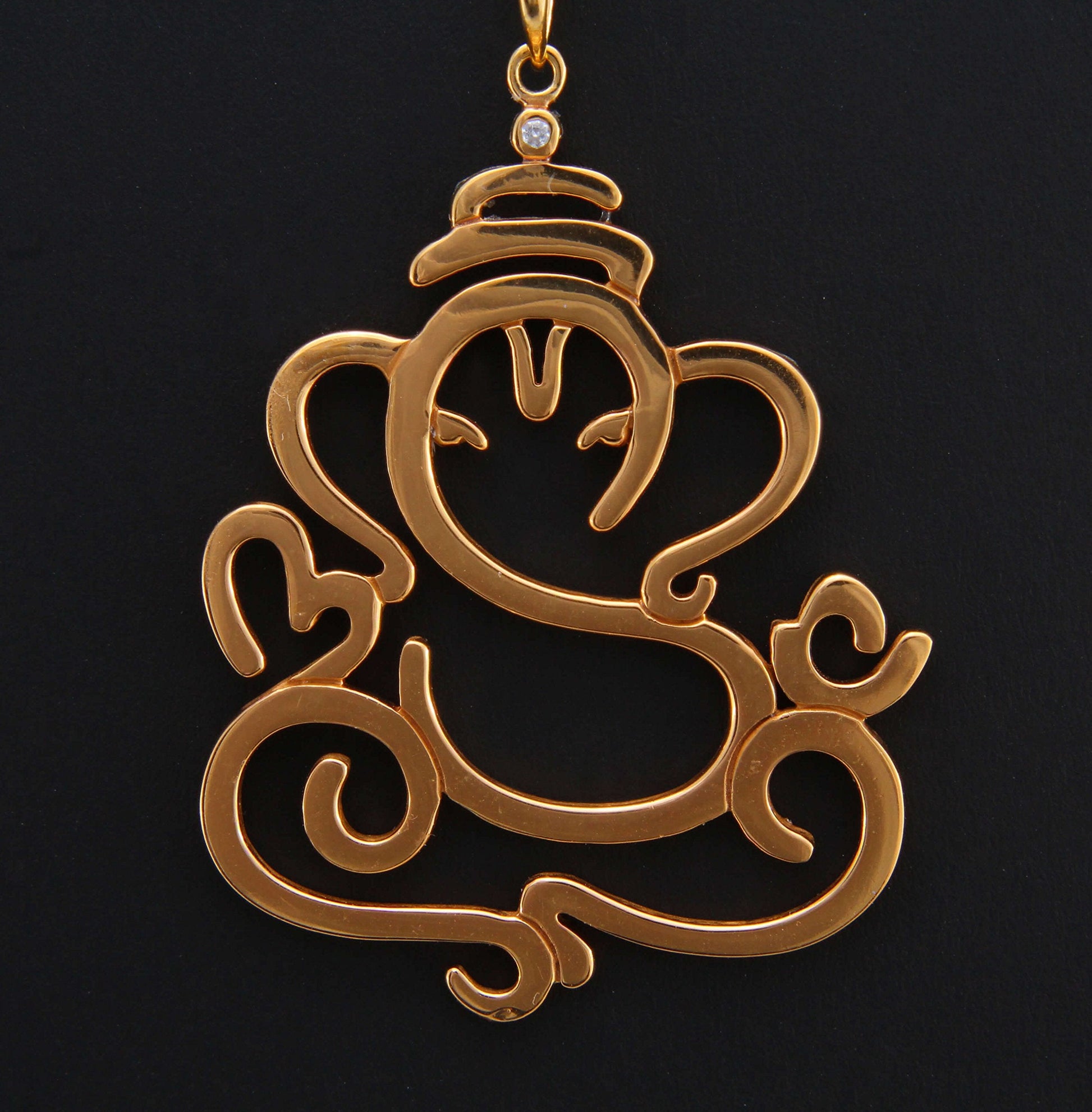 925 Sterling Silver Laser Cut Ganpati Pendant For Girls And Women