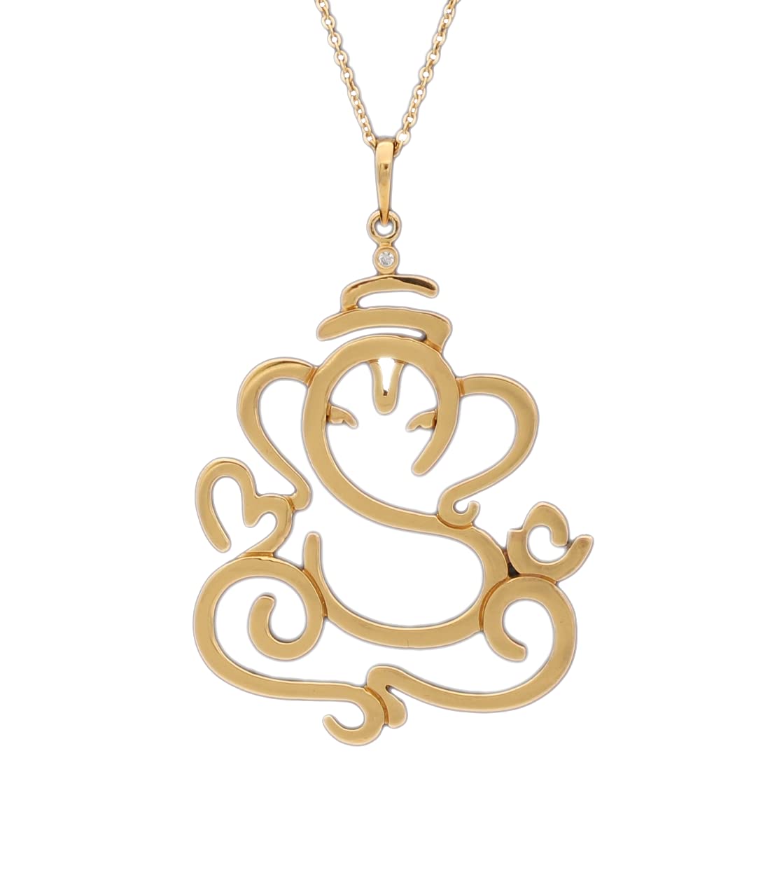 925 Sterling Silver Laser Cut Ganpati Pendant For Girls And Women