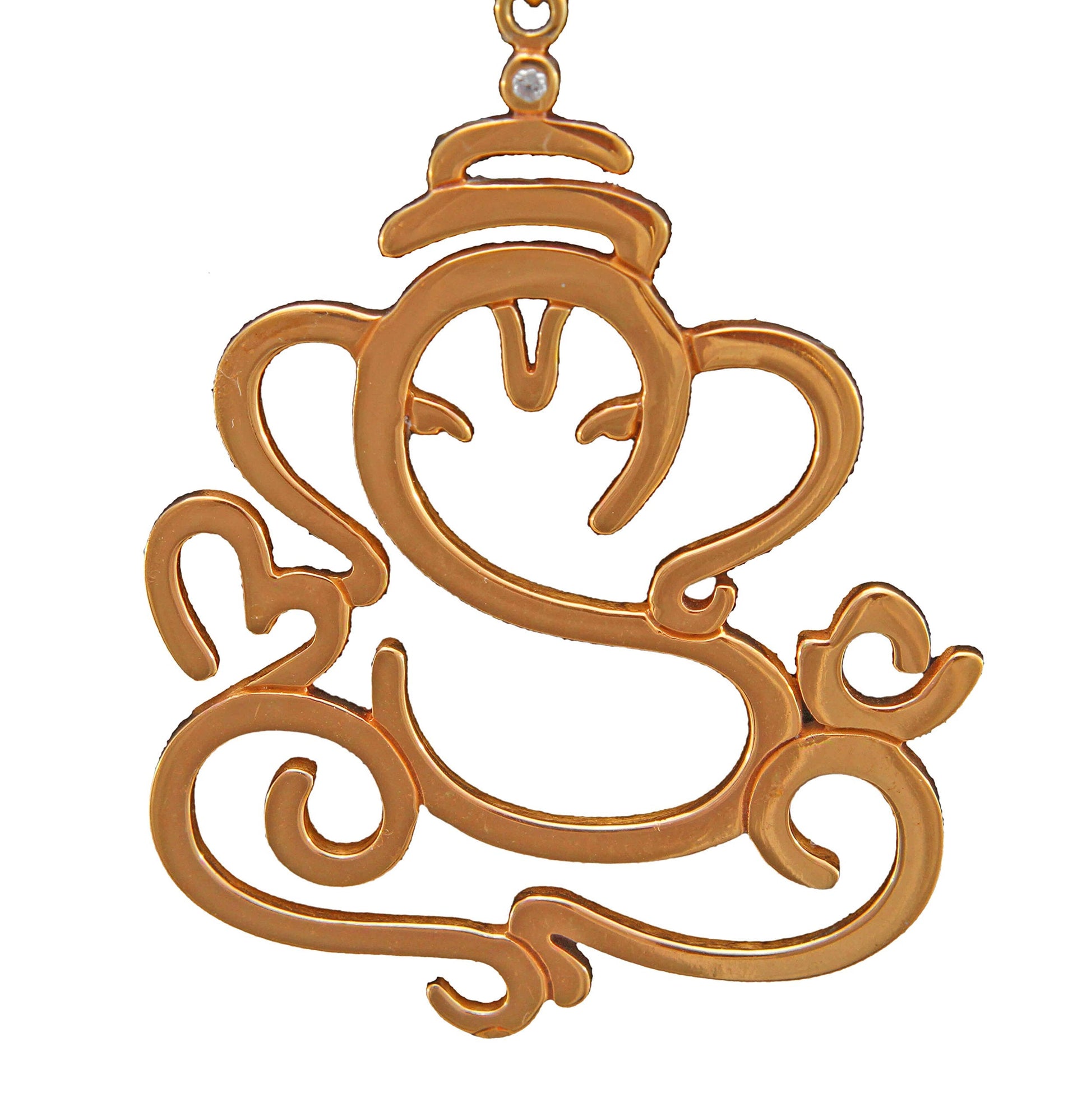 925 Sterling Silver Laser Cut Ganpati Pendant For Girls And Women