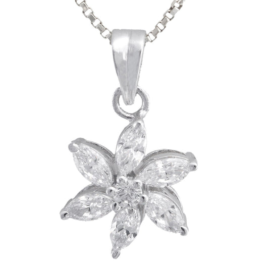 925 Sterling Silver Star Shape Studded Pendant For Girls And Women