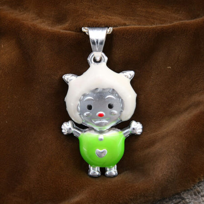 925 Sterling Silver Doll Pendant For Kids For Girls and Women