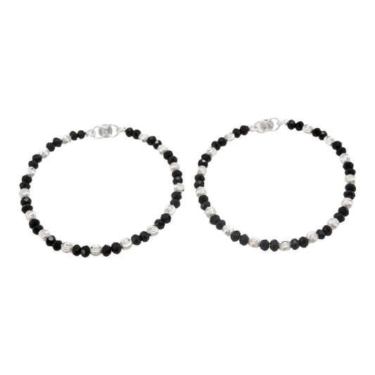 925 Sterling Silver Nazariya With Black Beads
