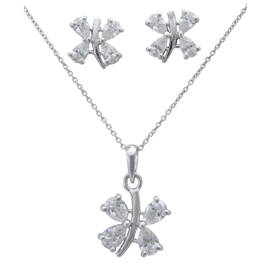 925 Sterling Silver Swarovski Pendant Set For Girls And Women