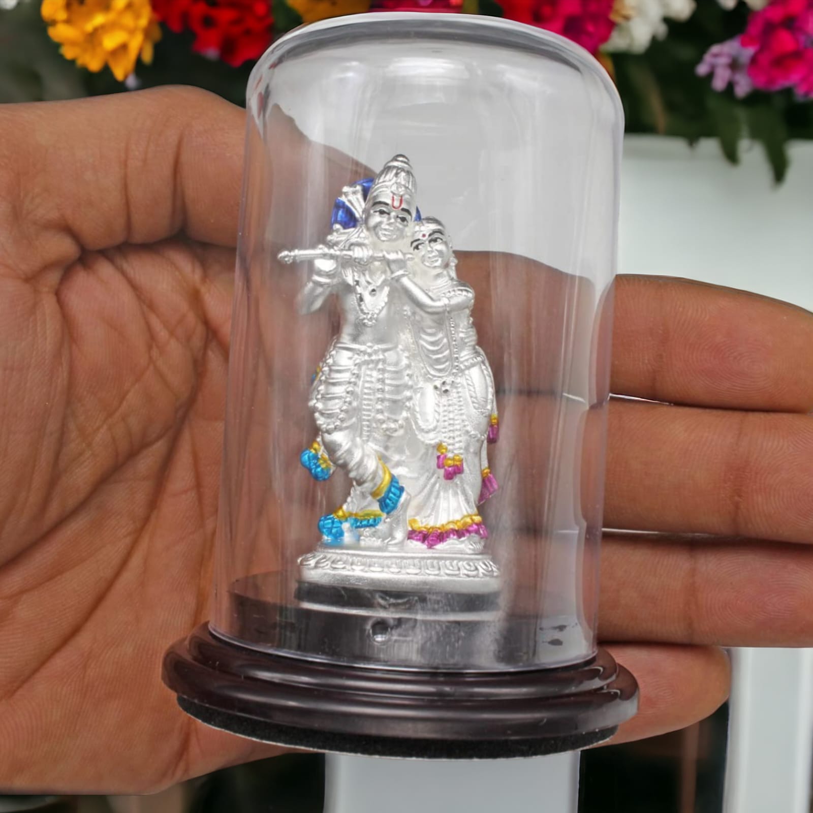 925 Sterling Silver Radha Krishna Idol