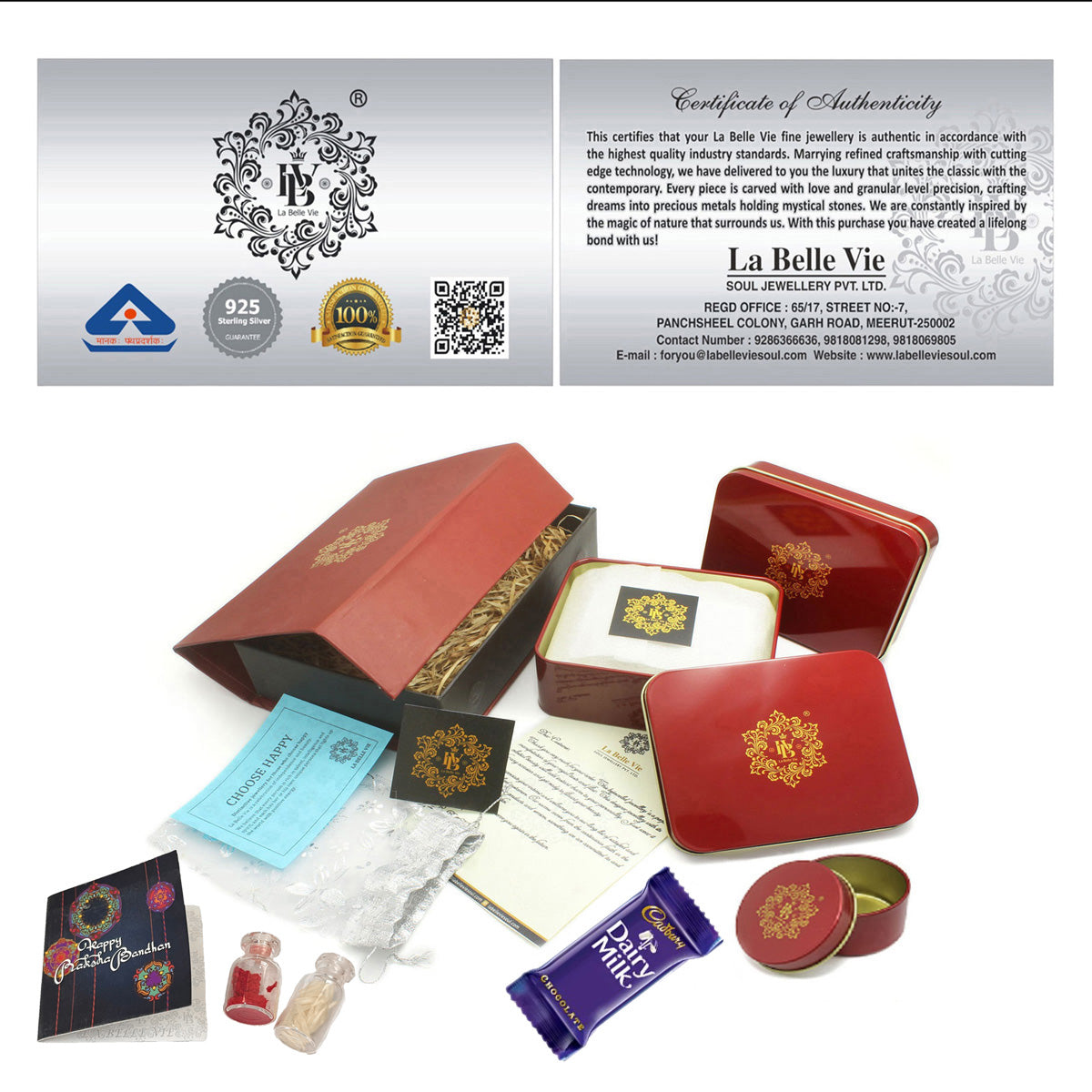 LBV Rakhi Packaging Image
