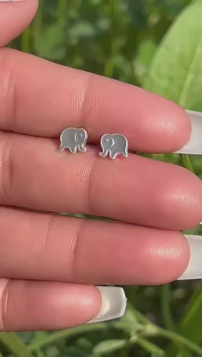 Grey Elephant Earring For Kids Girls