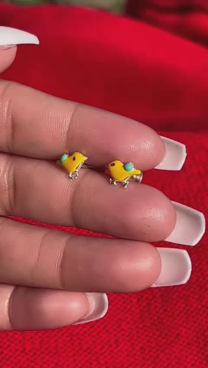 Enamel Bird Shape Earring For Kids Girls