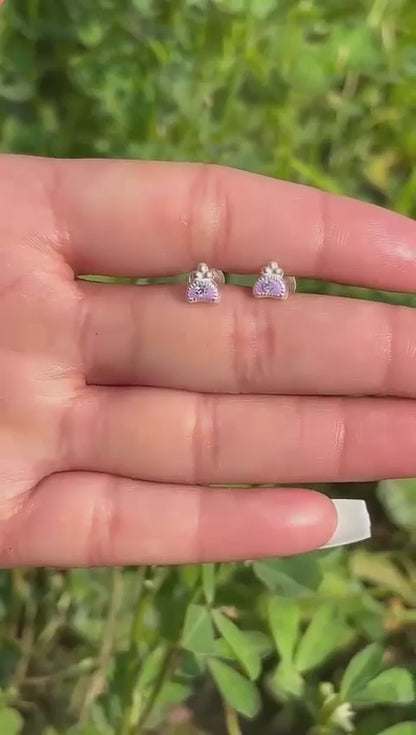 Purple Color Earring For Kids Girls